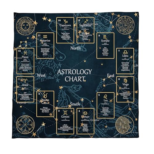 Constellations Pattern Tarots Card Tablecloth Altars Cloth Altars Divinations Card Table Tapestry Easy Use Constellations Patter