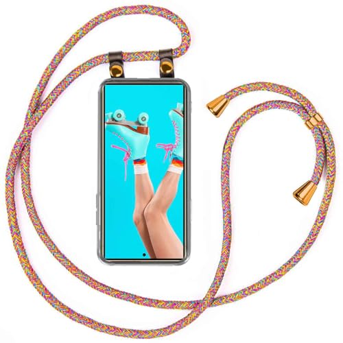 Samsung S25 Ultra chaîne de téléphone portable collier arc-en-ciel