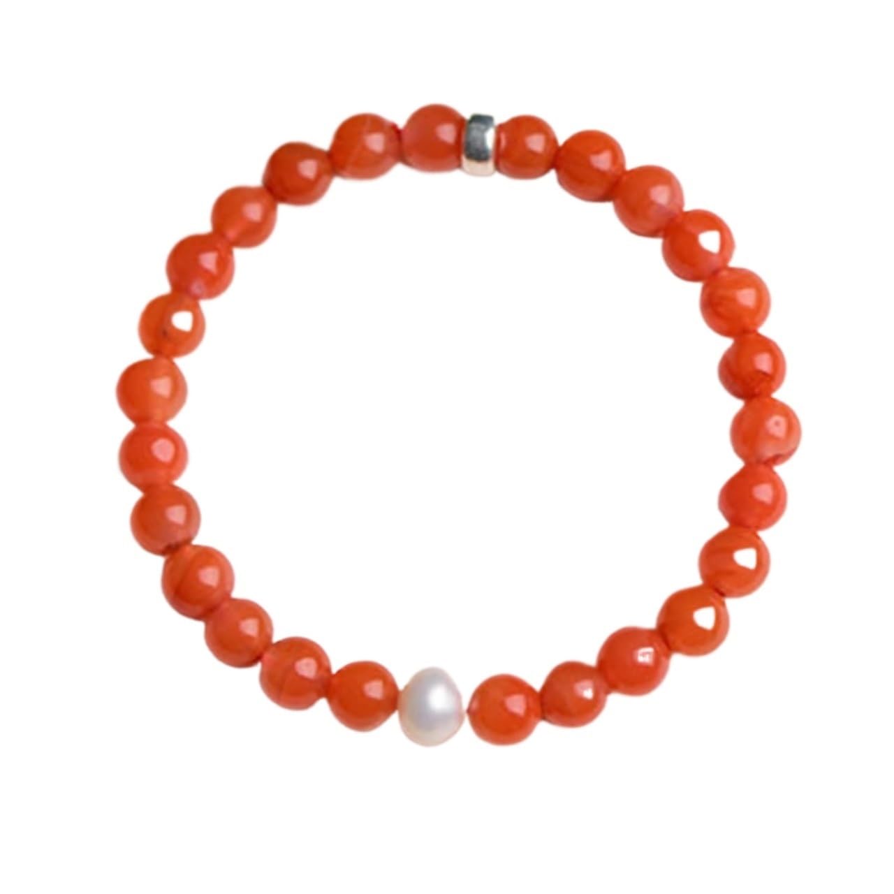 Rosary bracelet, Southern Pearl Bracelet Fortune Amulet Stretch Beaded