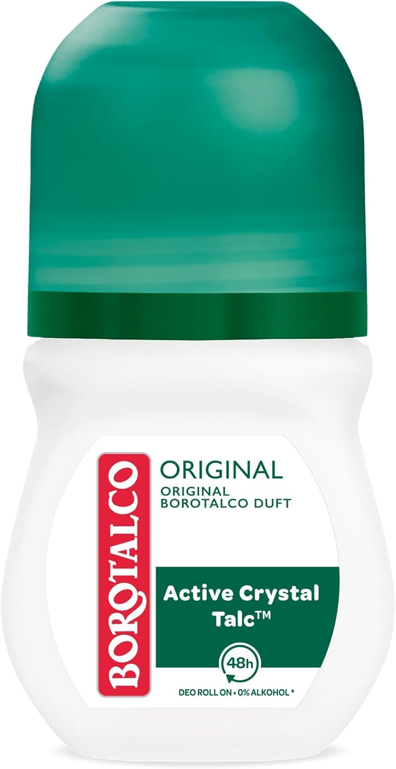 Italian Gourmet Original deodorante roll-on al talco per corpo 12 x 50ml | Ohne Alkohol, Schutz mit aktiven Kristallen, profumo pulito sulla pelle, Gesamtnettogewicht 600 ml + Kostenlos Polpa 400g