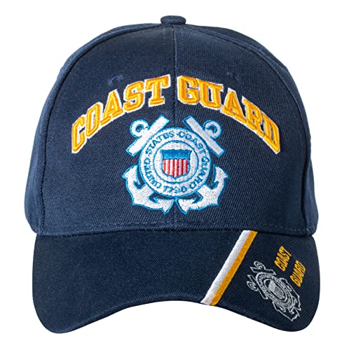 Gorra de béisbol azul bordada con logo US Coast Guard miniatura 1