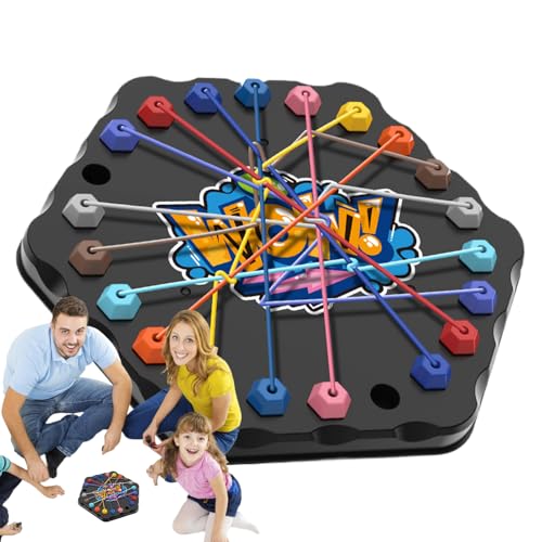 Shenrongtong Juego De Desenredar Cuerdas | Juego De Mesa Estratégico con Desafío para Desatar Nudos Y Juguete para Manual E Interacción Entre Padres E Hijos,Juguete Educativo para Niños Y Niñas