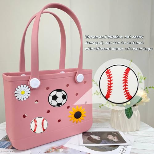 Image of Lckaey Rubber Beach Bag Accessories-PVC Rubber Totes organizer Sport Charms- for Purse Bogg Inserts