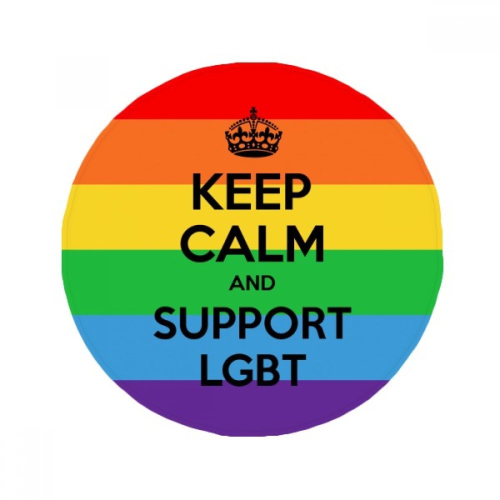 Drapeau LGBT tapis de sol rond multicolore 50x50 cm, une idée cadeau fierté idéale