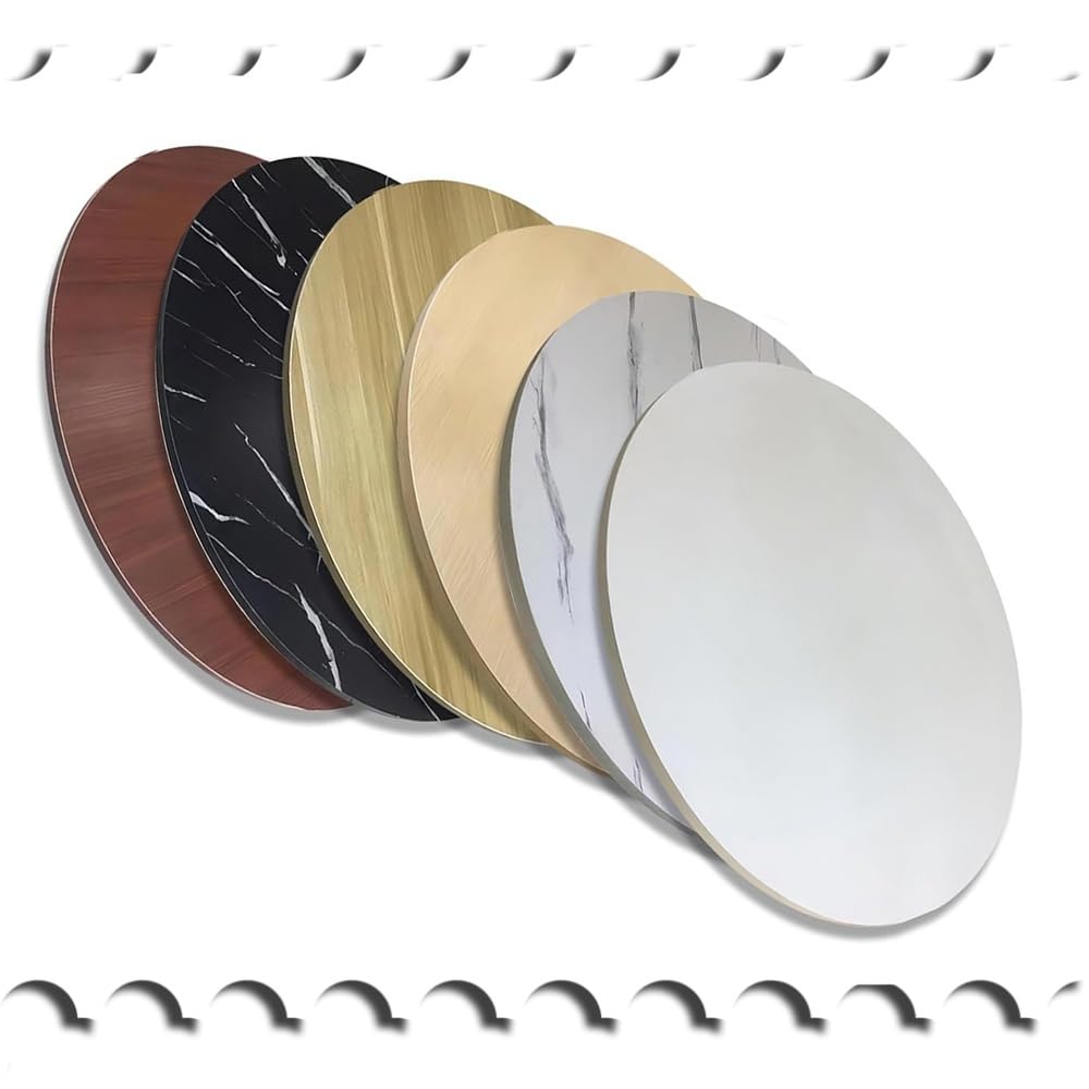 Bandeja giratoria de madera de 127 cm, mesa de comedor de 70 cm, plato giratorio silencioso para mariscos y aperitivos, elegante acabado blanco
