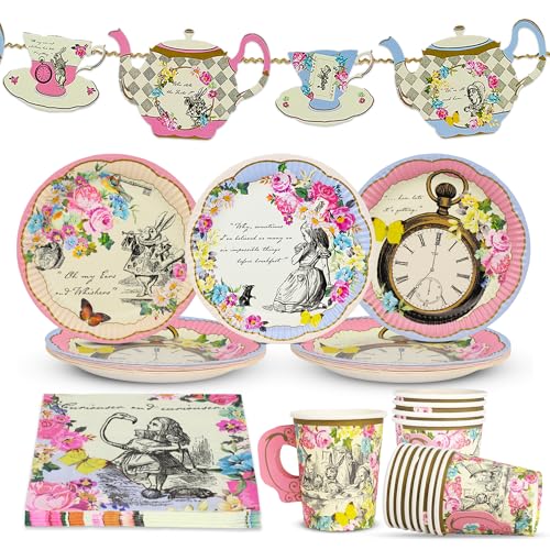 Alice in Wonderland Party Decorations For Mother's Day Tableware ...