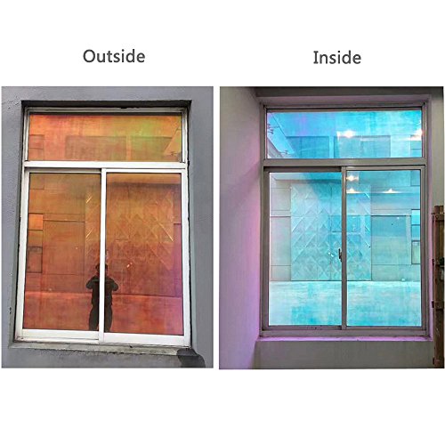 Hohofilm HR Colorful Chameleon Window Film Self-Adhesive Decorative Glass One Way Window Tint 54 Inchx12 Inch thumb #3