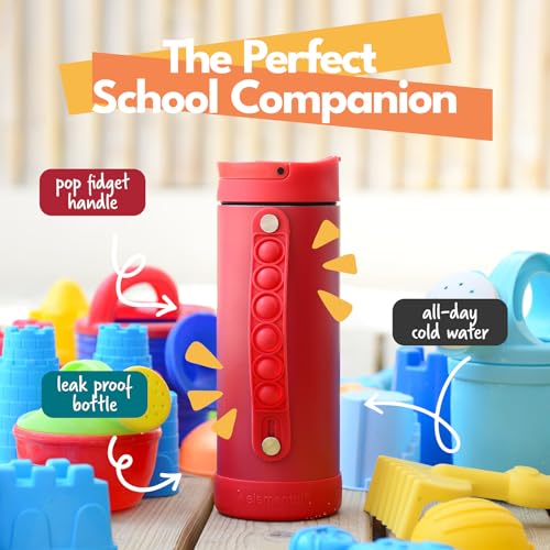 Botella de Agua Aislada para Niños Elemental Iconic 14oz con Pajilla y Asa Pop-It miniatura 2