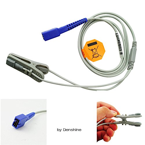 Denshine (FBA) 9 Pins Oximax Veterinary SpO2 Ear Lingual Sensor VET For NELLCOR