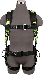 SafeWaze FS170-4X PRO Construction Harness: 3D, MB Chest, TB Legs, Fixed Waist Pad (4X)