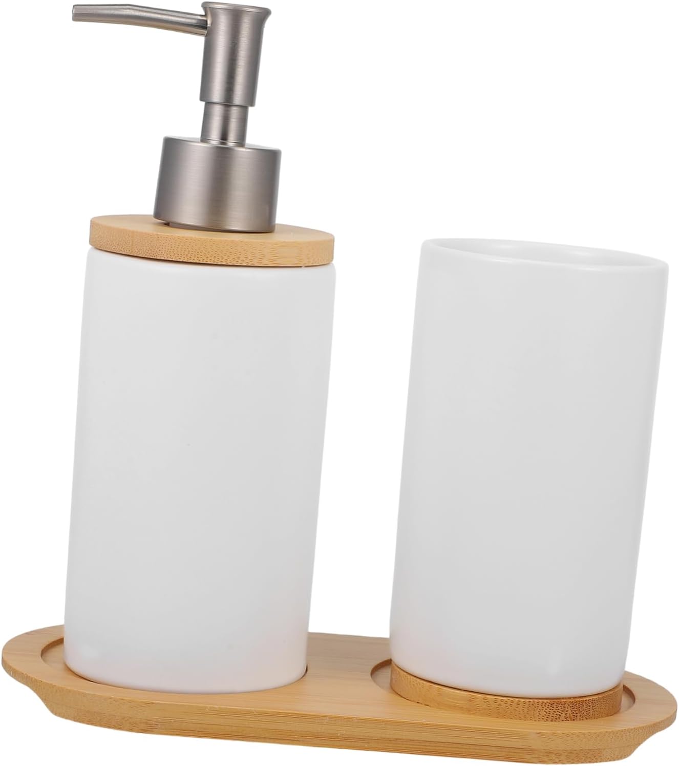 Bathroom Accessories Kit Toothbrush Holder Brush Cup Hand Soap Dispenser Set for Boys and Girls Modern Decor