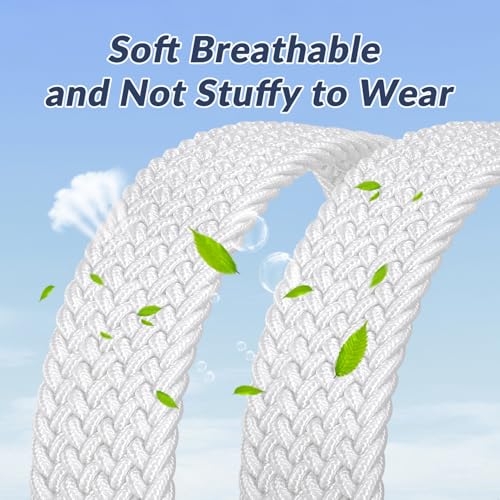 Image of BELTROAD Elastic Braided Belt Mens Golf Belts No-Hole Design Lightweight Breathable Woven Stretch Belt for Golf Casual