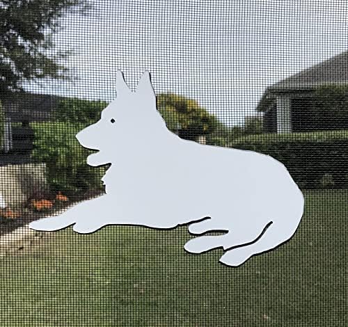 Miniatura 2 de Imán de pantalla flexible de pastor alemán doble cara. Blanco de seguridad, más fácil de ver día y noche. Decorativo. Ayuda a dejar de entrar en las