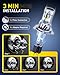 AUXITO H4 LED Bulb, 9003 Light Bulbs, 48000LM, Long Lasting, Dual Turbo Cooling Fan, Plug N Play, 3MIN Installation, 50000+hrs Lifespan