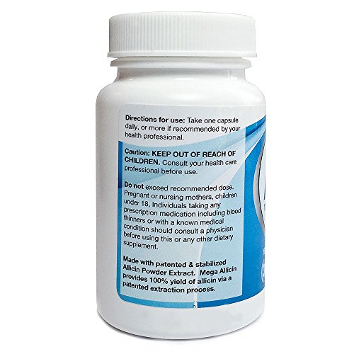image for BuyNaturally Mega Allicin 100% Allicin from Garlic 180,000mcg 30 Veggi