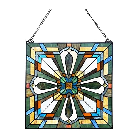 Chloe Lighting Window Panel, Glass Metal, Multi-Colored Cover