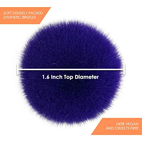 Large Flat Top Kabuki Foundation Brush By Keshima - Neon Purple Buffing, Blending, And Face Brush, Premium Makeup Brush For Liquid, Cream, And Powder, 1.6" Top Diameter #TOP3