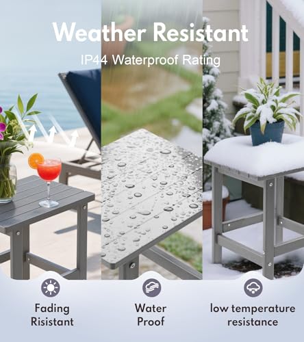 Table d'appoint Adirondack en polyéthylène haute densité, support stable et ultra résistant