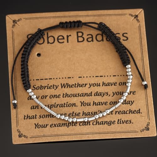 HUTIMY Gifts for Sobriety Women Her Na Alcoholics Anonymous Jewelry 1 2 5 7 8 10 Year Sober Bracelet2