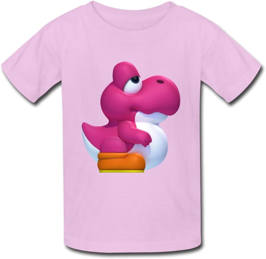 Ninva Youth Pink] Super Mario Bros Kids Boys And Girls Short Sleeves T-Shirt [M
