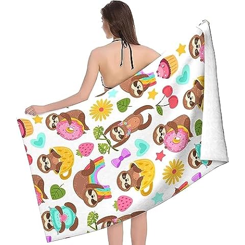 3D Printed Sloth Microfiber Bath Towel Cover