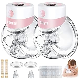Breast Pump,Double Wearable Breast Pump,Electric Hands Free Breast Pumps with 2 Modes,9 Levels,LCD Display,Memory…