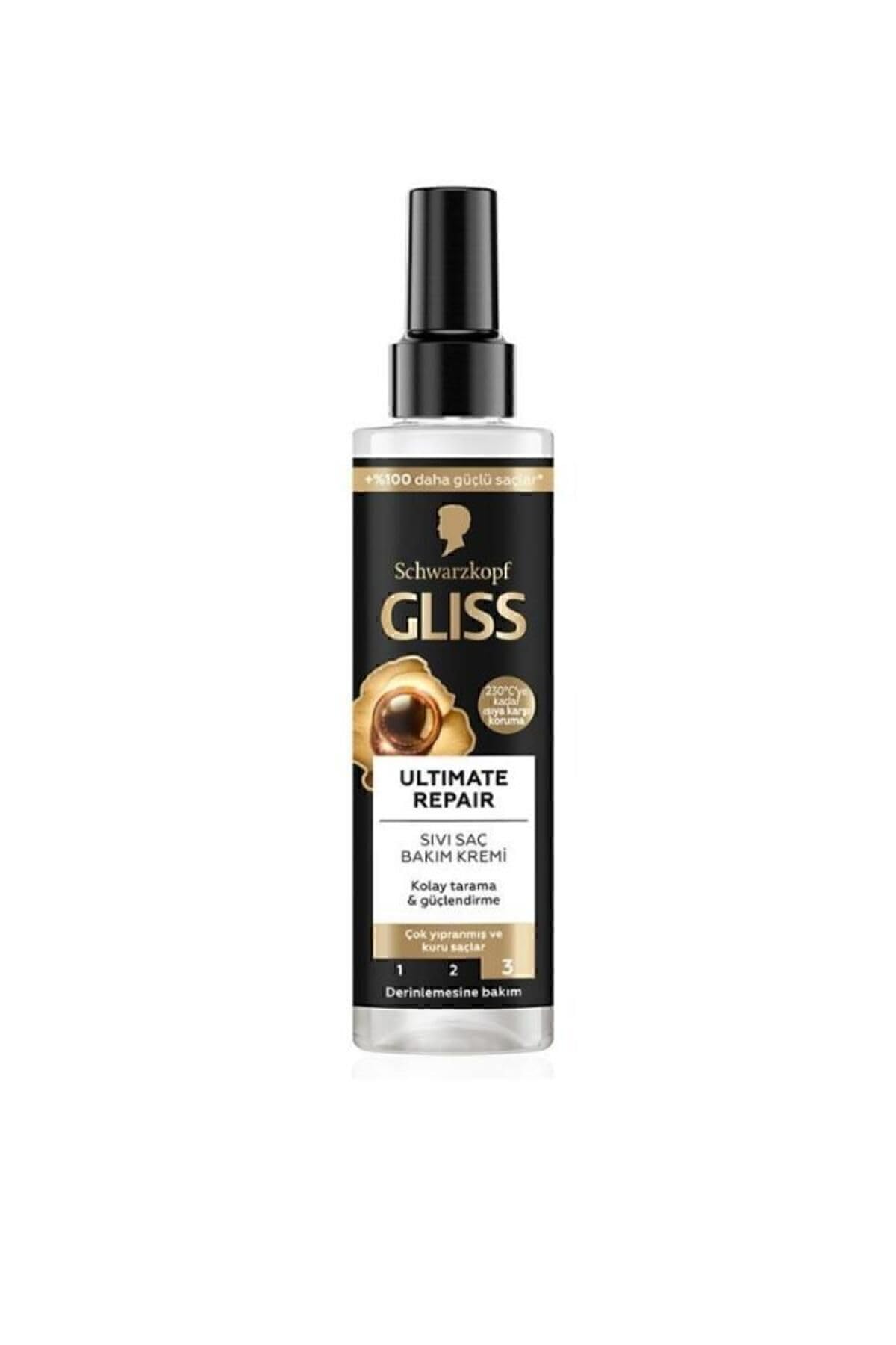 Gliss Ultimate Repair Sıvı Keratin ve Siyah İnci Özlü Saç Bakım Kremi 200 ml