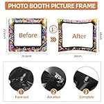 25pcs Neon Glow Party Photo Booth Props with Let's Glow Inflatable Selfie Photo Booth Frame - Funny Neon Selfie Props for Dark Black Light Birthday Party Decoration Supplies - Image 3