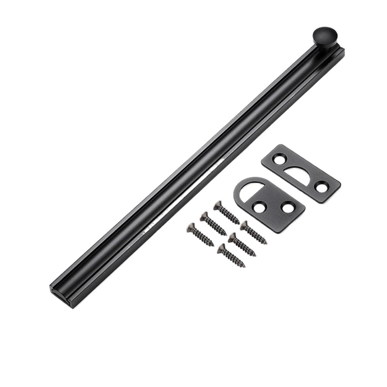 3pcs All-Copper Bolts Latch Surface Mounted Door Lock Strong for Home Hardware for Door(8 inch Dumb Black)