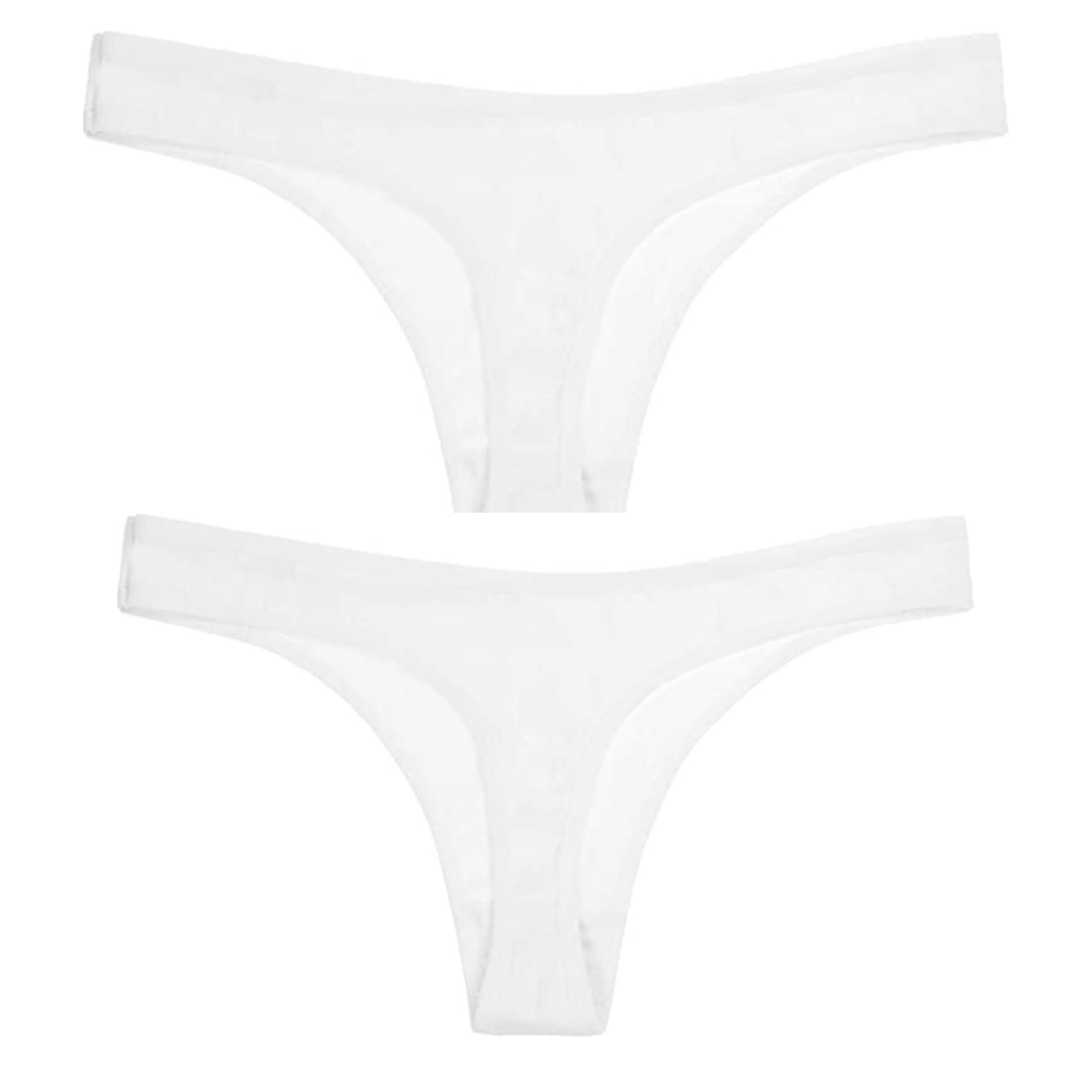 vadik Thong for Women Cotton Underwear Low Rise Solid G-String Sexy Lingerie Panties | Women Stretchable Under Fitted Outfits Bikini Style Underwear -Pack of 2 (in, Alpha, M, Regular, White)-picture-32