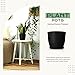 Utopia Home - Plant Pots Indoor with Drainage - 7/6.6/6/5.3/4.8 Inches Home Decor Flower Pots - Pack of 10 Plastic Planters for Indoor Plants, Cactus, Succulents Pot - Black