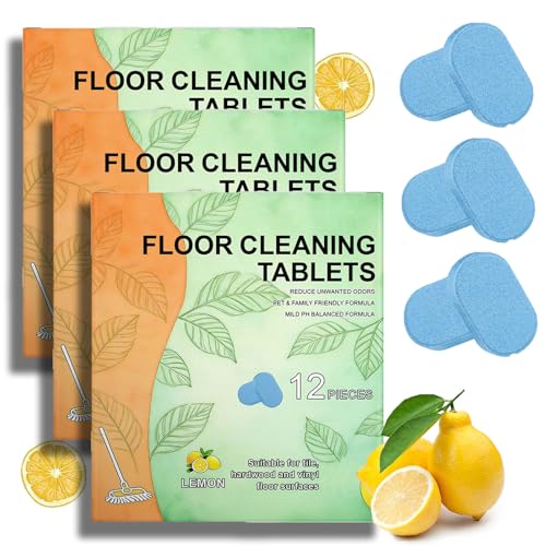 12 PCS Floor Cleaner Tablets, Floor Cleaning Tablets, Hard Floor