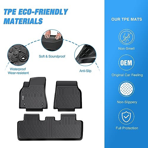 Image of Nilight TPE Floor Mats for Tesla Model Y 5-Seat