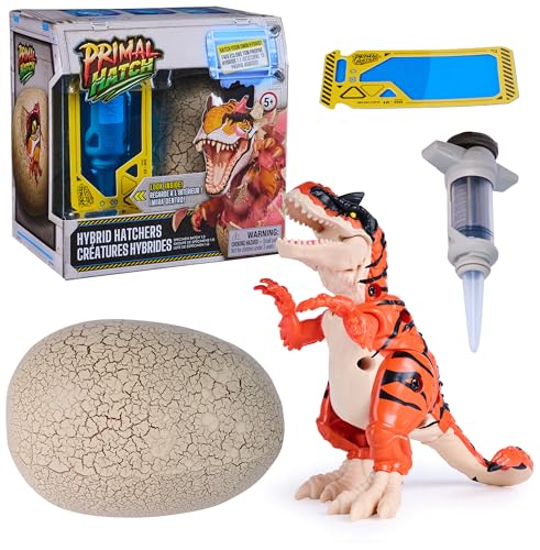 Primal Hatch - Dino Hybride Eclosion Secrète - Oeuf De Dinosaure À Faire Éclore - Figurine Dinosaure Hybride À Collectionner - 2 Accessoires Inclus - Jouet Enfant 5...