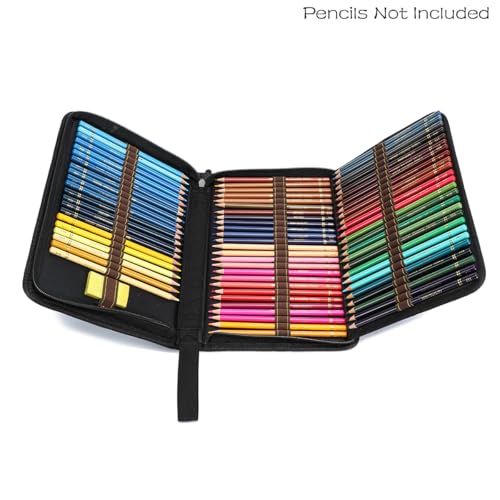 Image of YOUNGCOL 72 Slots Colored Pencil Case Pencil Holder Color pencil organizer Storage (Black)