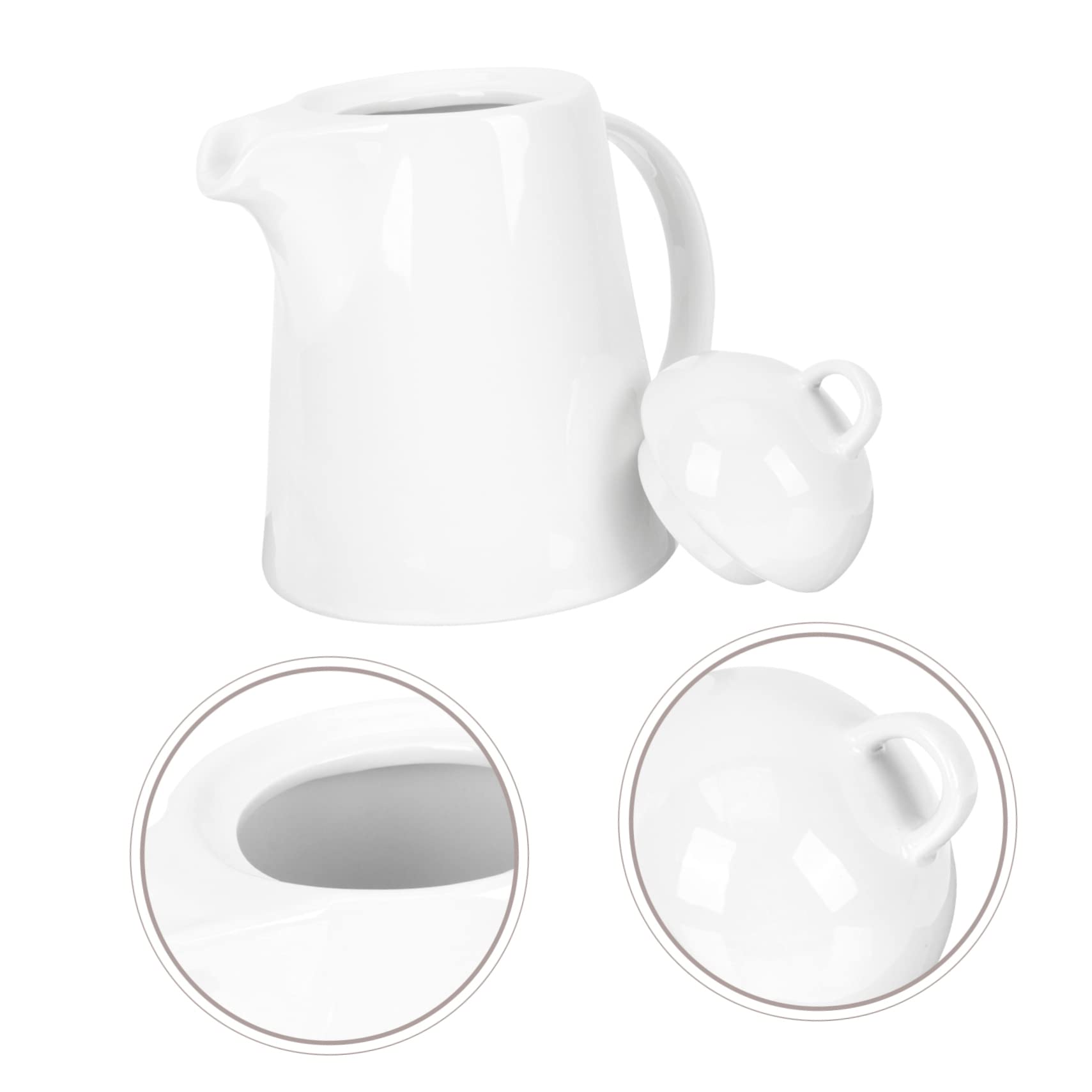 COLLBATH Milk Jug Red Teapot Daily Use Convenient Kettle Daily Use Water Kettle Japanese Teapots Loose Leaf Espresso Grounds Creamer Coffee Japanese Ceramics White