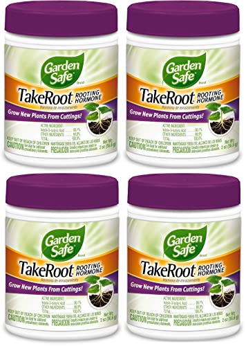 Garden Safe Brand TakeRoot Rooting Hormone, Helps New Plants Grow from Cuttings, 2 Ounces, 4 Pack