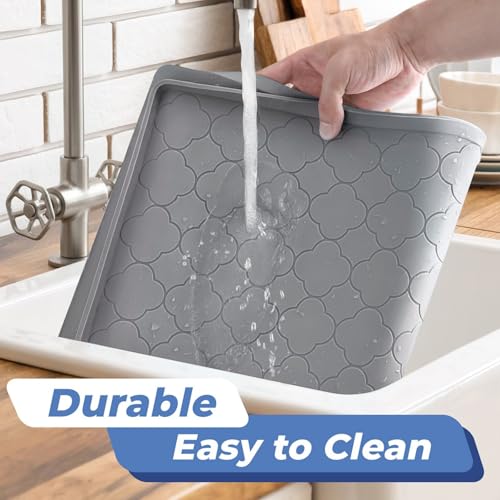 Jin&Bao Waterproof Under Sink Mat 34" x 22", Thick Silicone Mat Cabinet Protector for Kitchen and Bathroom, Shelf Liner, Home Organizer and Storage, Multipurpose Tray for Gadgets and Essentials - Image 4