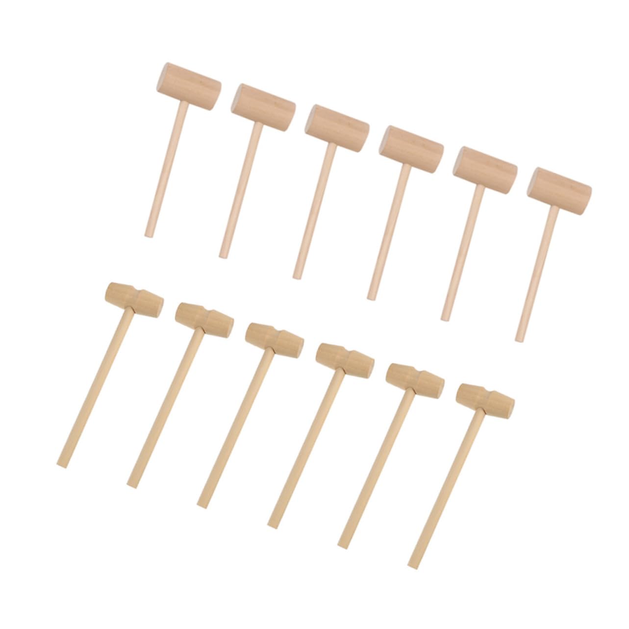 Alipis 20Pcs Mini Wooden Hammers Creative Mallet for Solid Pounding Tools for Hand Training Parent Interactive Fun for Home Decoration and Play