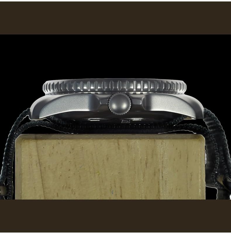 MWC 1999-2001 Pattern Automatico Acciaio Nero Tessuto Zaffiro Militare Vintage Orologio Uomo