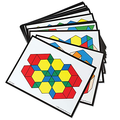 Learning Resources Intermediate Pattern Block Design Cards, Pattern, Pattern Blocks For Kids, Pattern Block Activities, For Grades 2-6, 36 Activities #TOP3