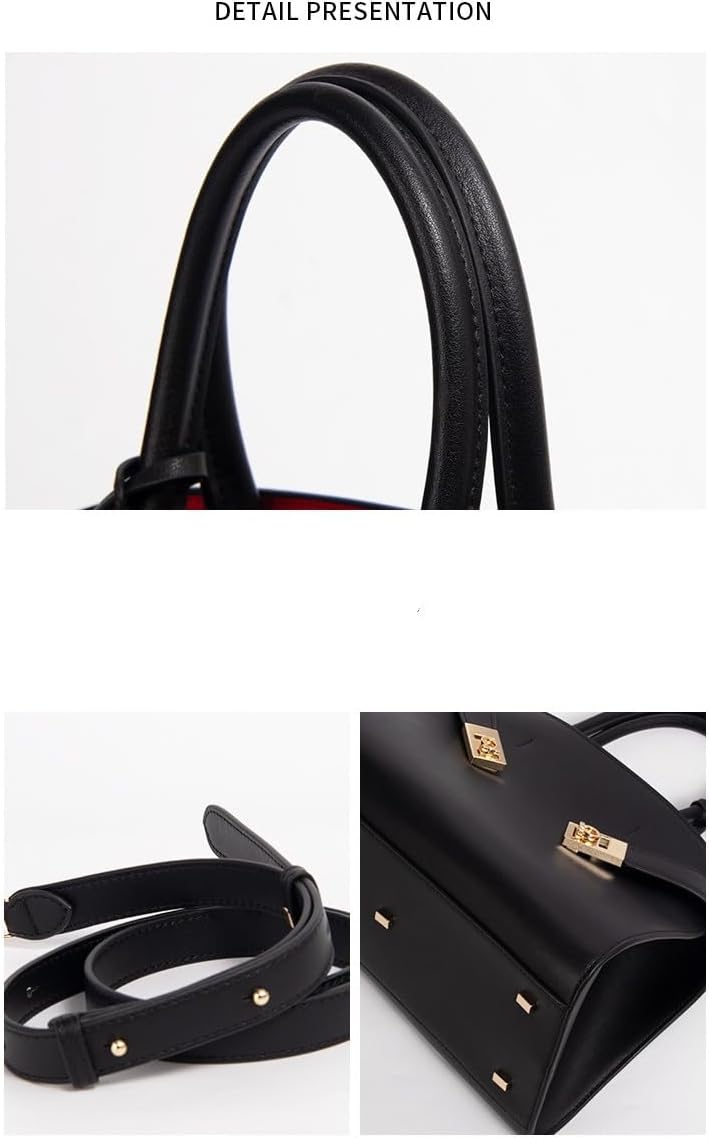 Minimalist Luxury Two-Layer Cowhide Tote Shoulder Bag with Detachable Strap Designer F Bag Annual New