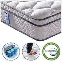 Vesgantti 4FT6 Double Mattress, 10.3 Inch Pocket Sprung Mattress Double with Breathable Foam and Individually Wrapped Spring - Medium Firm Feel, Classic Box Top Collection