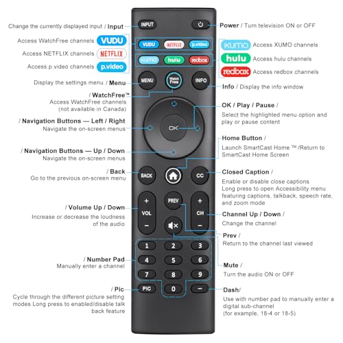 Universal for VIZIO Smart TV Remote Control Replacement XRT140 - Image 7