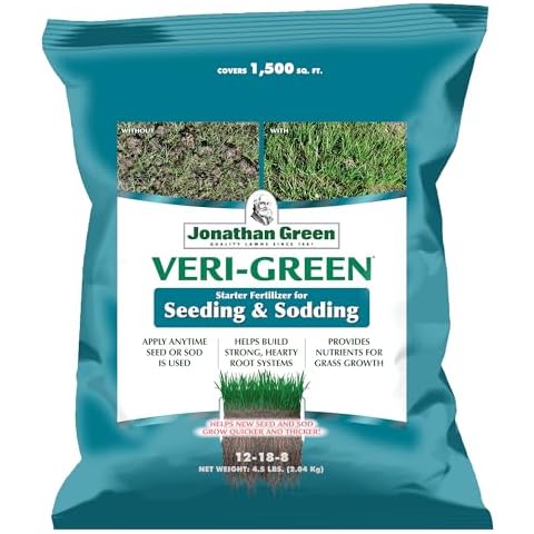 Jonathan Green (16006) Veri-Green Starter Fertilizer for Seeding & Sodding - 12-18-8 Starter Lawn Fertilizer (1,500 Sq. Ft.) Cover