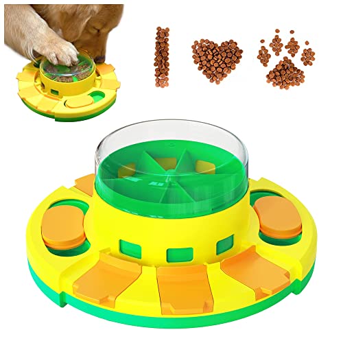 KEAGAN Hundespielzeug Intelligenz,Hundeintelligenz verbessern,Snacks Interaktives Hundespielzeug,Katzennapf, pädagogischer Futternapf, Kleiner und mittlerer Hund, Slow Food Bowl Spielzeug(Grün) Cover