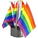 20 Piece Set of Mini Rainbow Flags - 8" x 5.5" Inch, Gay Pride Lesbian Peace LGBT Rainbow Flag Banner Festival Carnival