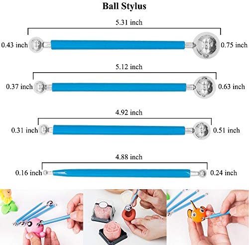 SITAKE Polymer Clay Tools Set, 25 Pcs Ceramic Clay Modeling Sculpting Carving Tools for Rock Painting, Cake Fondant Decoration, Pottery, Ceramics Artwork & Holiday Crafts 2 51OfMBGF+5L. AC