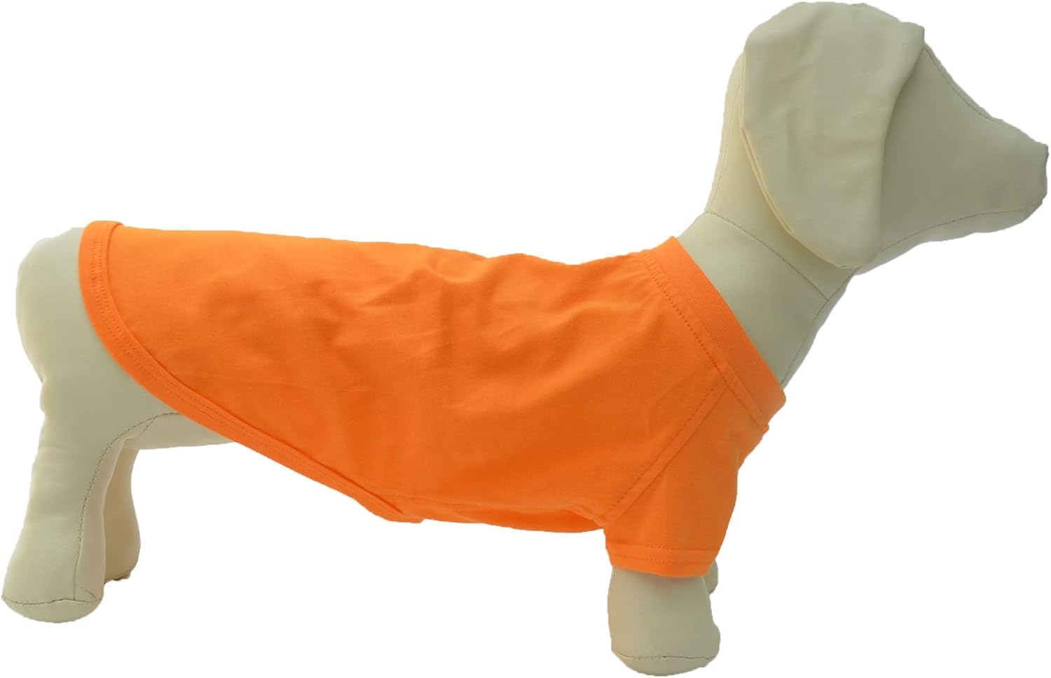 Lovelonglong Ropa para mascotas, disfraces para perros, ropa de perro salchicha, camiseta en blanco, camisetas para perros salchicha, Corgi, 100 % algodón, naranja, D-M