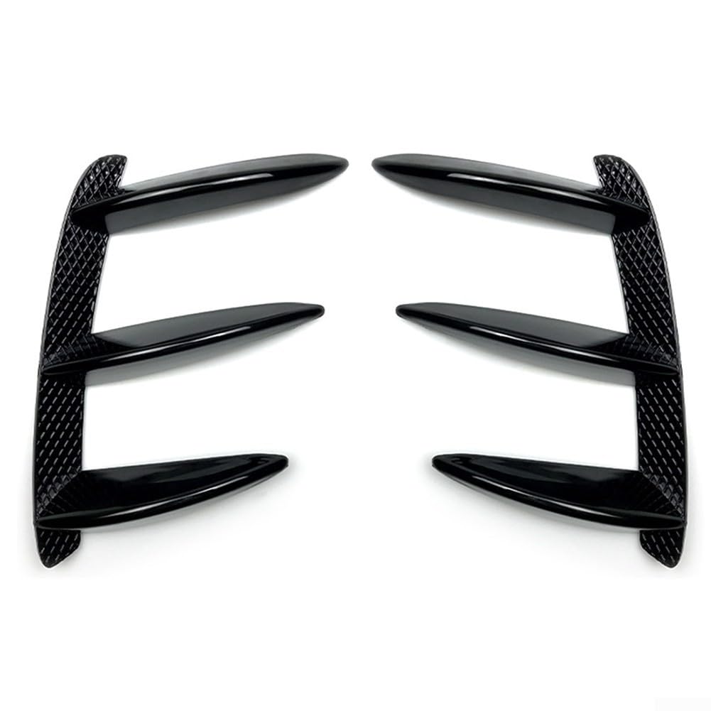 Sleek Design Car Rear Bumper Canards for Mercedes For W176 Vehicles Vent Spoilers Pair (Glossy Black)